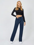 Toplot Straight Leg Jeans For Women (Jeans-5156-Dark Wash-36),Dark Wash,36,B0CVB752LG