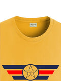 Adro Men'S Solid Regular Fit T-Shirt (Rn24-Cap-Mu_Mustard,MustardApparel,XL