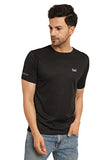 Lookmark Men'S Stylish Polyester T-Shirt(Mt16-Black-L)