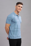 Adro Men'S Solid Regular Fit Polo Shirt (Pnop24-L1-Sksbbl_Shadow Blue