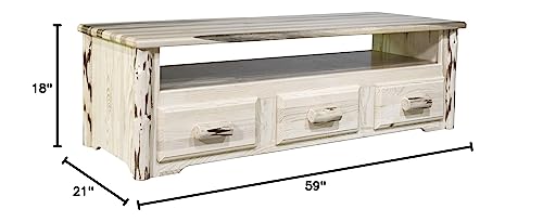 Montana Woodworks Sitting Chest/Entertainment Center Varnished