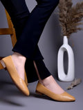 Shoetopia Women'S Tantextured Bellies Elegant Slip-On Flats With Wavy Design For Daily Office & Casual Eu40 Bronze,Bronze,7,B0DRJG98WC