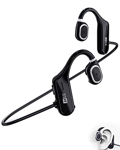 MEE audio AirHooks Open Ear Headphones - Lightweight comfortable Sweatproof Wireless Bluetooth Earbuds with Mic and High Audio c