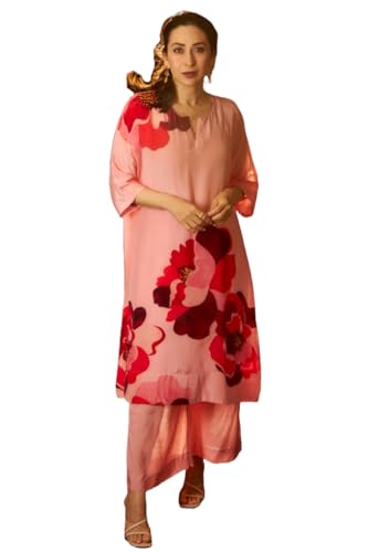 Gosriki Women'S Cotton Blend Regular Length Printed Co-Ord Set (Ganj Co Pink-Gs_S_Pink_Small),Pink,,B0CLY8VWD6