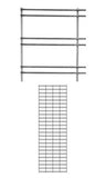 SSWBasics 2 ft x 6 ft Chrome Slat Grid Panel - 3on Center Thick