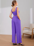 Kotty Women'S Solid Relaxed Fit Sleeveless Co-Ord Top And Trouser Set. Lavendor,LavendorApparel,M
