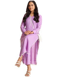 Gosriki Women'S Rayon Viscose Straight Solid Kurta With Pant (Janpad Purple-Vks01-Gs_L_Purple_Large),Purple,,B0DT73DG1H