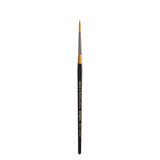 KINGART Premium Original Gold 90204 Ultra Round Series Artist Brush, Golden Taklon Synthetic Hair, Short Handle, for Acrylic, W