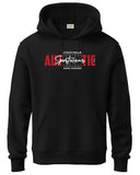 Adro Men'S Cotton Blend Neck Hooded Sweatshirt (H24-Spt-Bl_Black,BlackApparel,L
