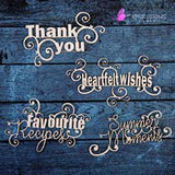 Expressions Craft Designer Sentiments Chipboard Embellishment