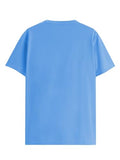 Adro Men'S Solid Regular Fit T-Shirt (Rn24-Poc-Sk_Sky Blue