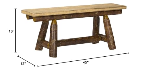 Log Furniture - Plank Bench 45 Long