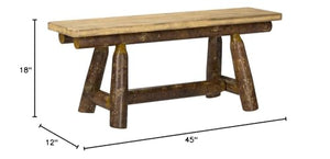 Log Furniture - Plank Bench 45 Long