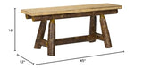 Log Furniture - Plank Bench 45 Long