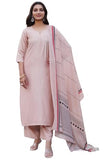 Gosriki Women'S Rayon Blend Solid Straight Kurta With Pant & Dupatta (Raja Saab Beige-Vks03-Gs_4Xl_Beige_Xxxx-Large),Beige,4,B0DRNMX91V