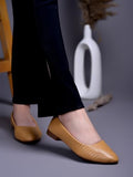 Shoetopia Women'S Tantextured Bellies Elegant Slip-On Flats With Wavy Design For Daily Office & Casual Eu40 Bronze,Bronze,7,B0DRJG98WC