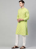See Designs Men'S Cotton Regular Regular Fit Kurta (15049824_Lime Green_M)