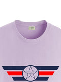 Adro Men'S Solid Regular Fit T-Shirt (Rn24-Cap-Pu_Purple,PurpleApparel,2XL