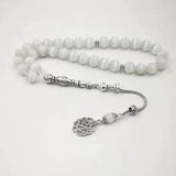 ALBASHAN Natural 5A Stone cat's eye Tasbih 8mm 10mm 12mm prayer beads 33 45 66 99beads stone Rosary (8mm x 45beads)