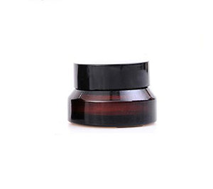 15g Gram 15ml(0.5 OZ) Amber Glass Empty Refillable Inclined Shoulder Cosmetic Jars Empty Face Cream Lotion Lip Balm Storage Cont