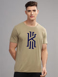 Adro Mens Printed T Shirt - Premium Cotton Graphic Printed Tshirt - Beige T-Shirt - Rn24-Kobe-Be-2Xl