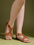 Shoetopia Women Tan Flat Sandals /Eu38,Bronze,5,B0DK7FJ5D8