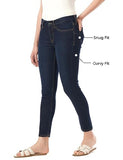 INKD Women's Stretchable Zero-Gape Super Skinny Jeans,Aegean