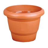 Shopathon India Round Big Plastic Outdoor Garden Flower Planter Pot 24 Inch Container Teracota Brown Single