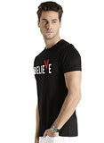 Adro Men'S Believe Design Printed T-Shirt (2Xl, Black)