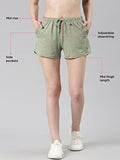 Enamor Women'S Hotpants (A704_Pale Fern Melange_S)