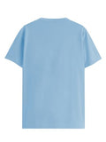Adro Mens V Neck T-Shirt|100% Combed Cotton T-Shirt|V-Neck Half Sleeve T-Shirt|Vn24-M-Pln-Sk-L Sky Blue