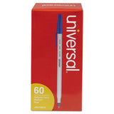 Economy Ballpoint Stick OilBased Pen, Blue Ink, Medium, 60 per Pack