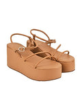 Shoetopia Girls P-6 Tan Platform - 5 Uk (Girls-P-6-Tan),Tan,5,B0CQK58C4R