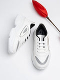 Shoetopia Women'S Block Heel Sneakers White,White,5,B0BT1YHZRR