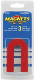 Red Cast Alnico 5 UShaped Magnet with Keeper, 13/16 Wide, 2 Tall, 1/4 Thick (Pack of 1)