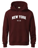 Adro Men'S Cotton Blend Neck Hooded Sweatshirt (H24-New-Mr_Maroon,MaroonApparel,XL