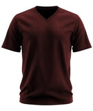 Adro Mens V Neck T-Shirt|100% Combed Cotton T-Shirt|V-Neck Half Sleeve T-Shirt|Vn24-M-Pln-Mr-M Maroon