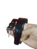 Fullfills Girls Leather Black Colour Belt Free Size (Length 110 Cm)