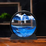 ZYKKGEY 3D Deep Sea Moving Sand Art,Relaxing Desktop Home Office Work Decor,Moving Sand Art Picture