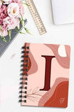 DIKRAFT Initial I Printed Wiro Bound A5 Diary For Office School College Journal Diary Notebook for Girls and Women (Unruled 200