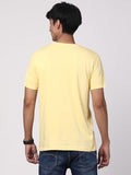 Adro Men'S Graphic Printed 100% Cotton T-Shirt - Regular Fit, Printed T-Shirts For Men (Rn24-Rac-Ly_Light Yellow_S)