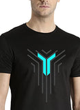 Adro Graphic Printed Design Mens Cotton T-Shirts (R21-M-Lnl-Bl_Black_Xl)
