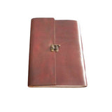 Eshilp Handmade Leather Diary Plain One Lock Closure Bahi Binding (Size 15X12X2.5 Cm, Brown)