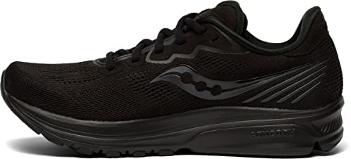 Saucony Men's Ride 14 Running Shoe, TRIPLE BLACK, 8
