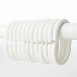 Pack of 16 Shower Curtain Hook Hanger Plastic Ring by Webshoppers
