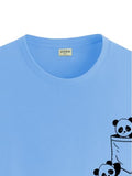 Adro Men'S Solid Regular Fit T-Shirt (Rn24-Poc-Sk_Sky Blue