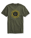 Adro Built Like A Gun Goes Like A Bullet Mens Printed T-Shirt (2Xl, Olive Green)
