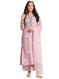Gosriki Women'S Rayon Viscose Printed Straight Kurta With Pant & Dupatta (Belagavi Purple-Vks04-Gs_L_Purple_Large),Purple,,B0DT76LWST