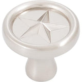Stone Harbor Hardware Texas Star Cabinet Knob, 1-1/4 Inches, Satin Nickel