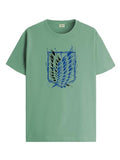 Adro Mens Attack On Titan Cotton T-Shirt (S, Pista)